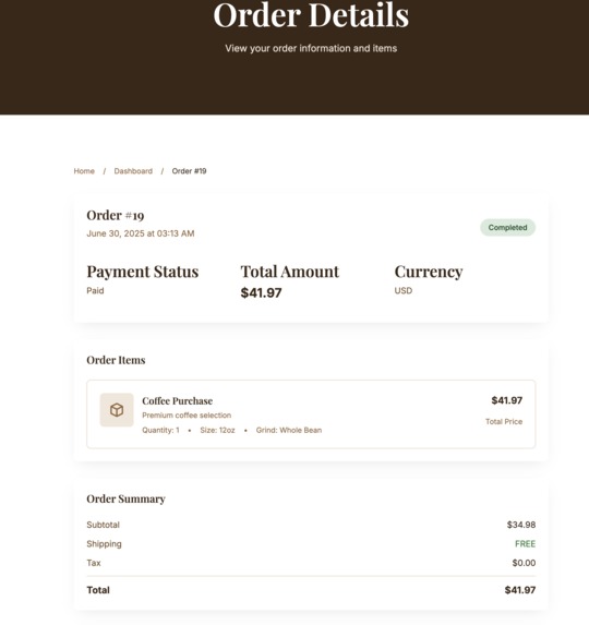 Javamate Coffee Roasters e-commerce site – screenshot 4