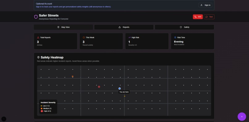 Safer-streets – screenshot 1