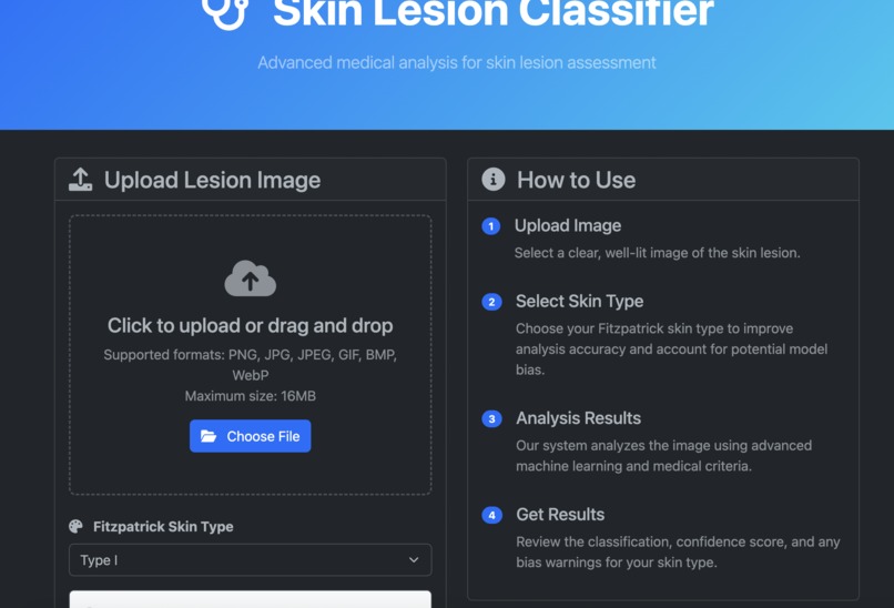 Skin Lesion Classifier – screenshot 1