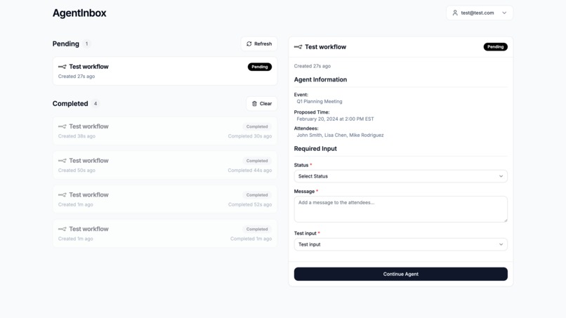 Agent Inbox: Human-in-the-Loop for AI Agents – screenshot 1