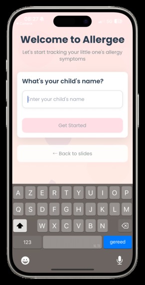 Allergee - a baby allergy symptom tracker app – screenshot 2