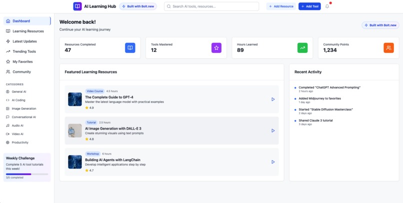 AI Learning Hub – screenshot 1