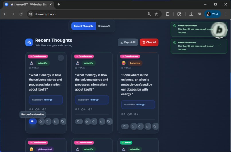 ShowerGPT  – screenshot 6