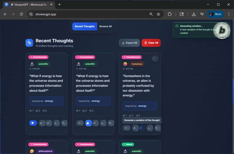 ShowerGPT  – screenshot 7