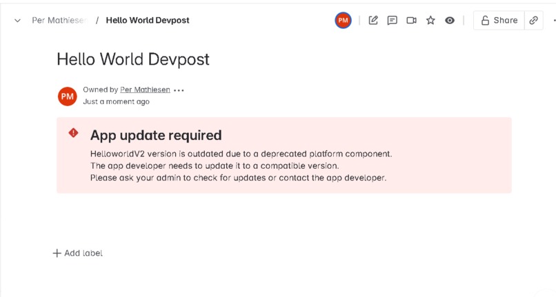 Hello World App – screenshot 1