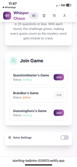 WhisperChase.xyz – screenshot 4