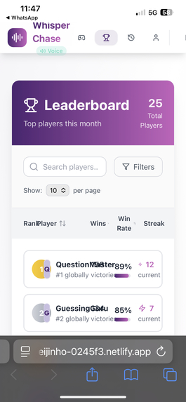 WhisperChase.xyz – screenshot 6