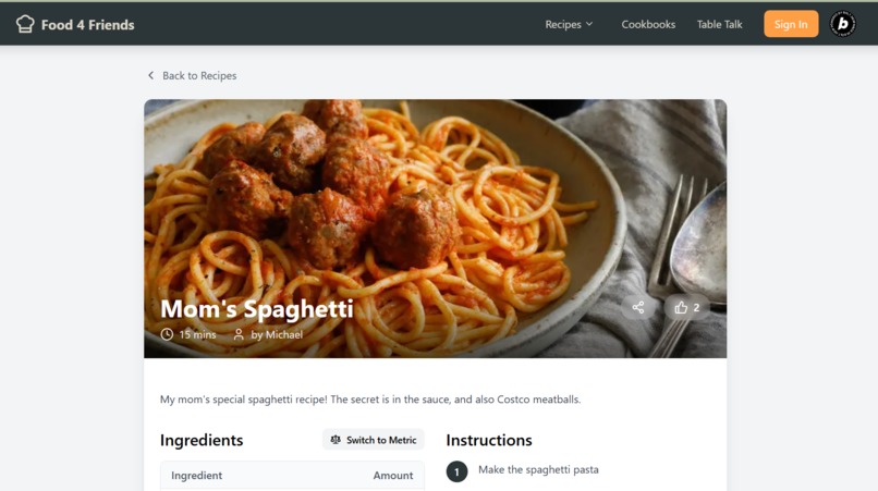 Food 4 Friends – screenshot 1