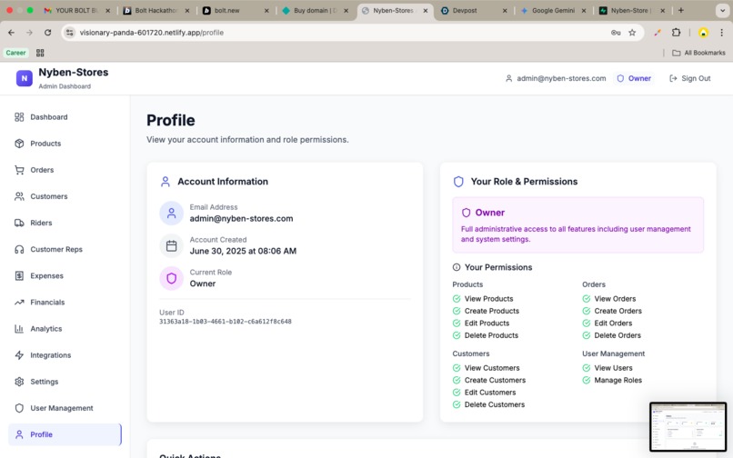 Nyben-Stores Admin – screenshot 4
