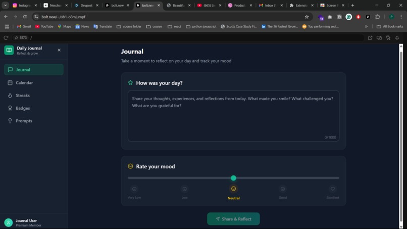 MoodMate — Your Daily AI Mood Journal – screenshot 1