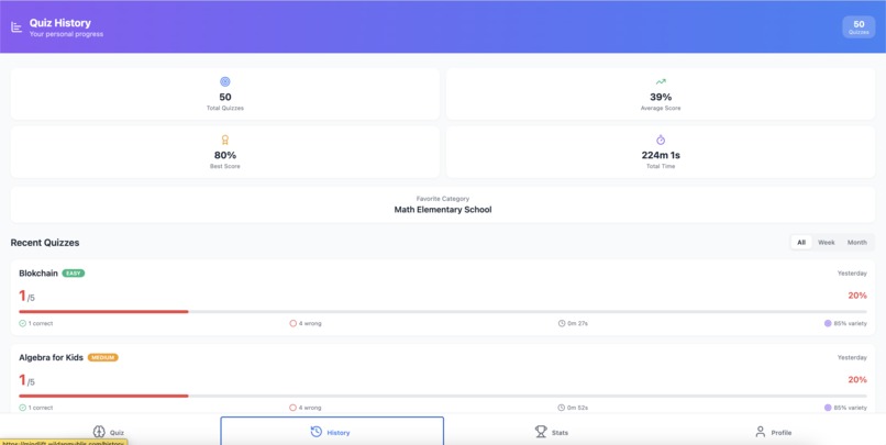 MindLift: AI quizzes from any topic you choose – screenshot 2