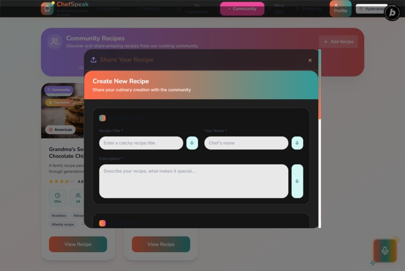 Chef-Speaks - Your AI-Powered Voice Cooking Companion – screenshot 4