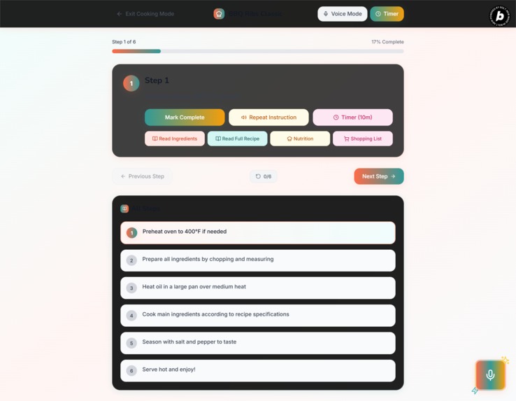 Chef-Speaks - Your AI-Powered Voice Cooking Companion – screenshot 5