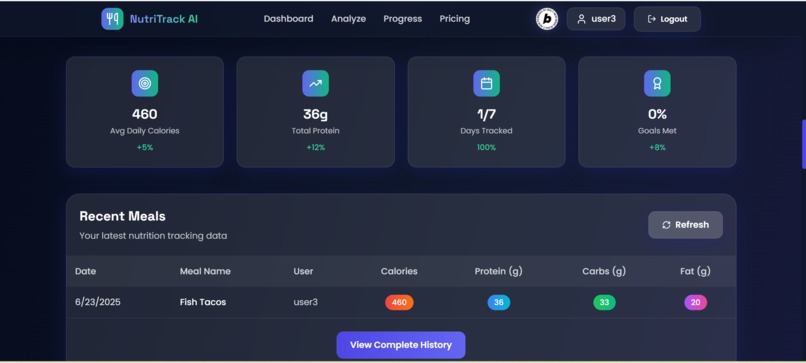 NutriTrack AI – screenshot 3