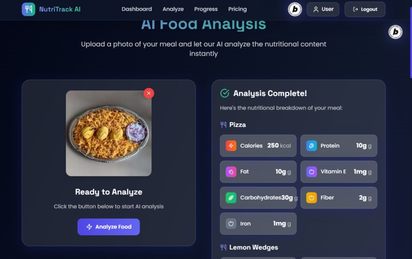 NutriTrack AI – screenshot 2