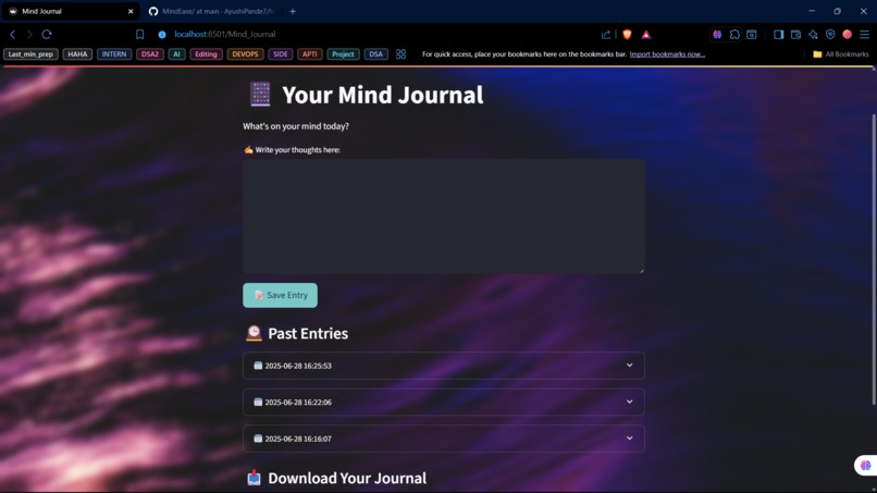 MindEase: Your AI Mental Health Co-Pilot – screenshot 3