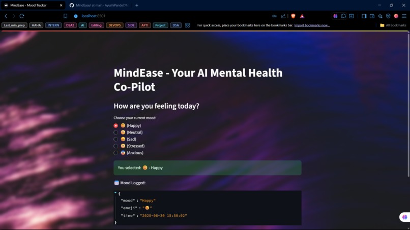 MindEase: Your AI Mental Health Co-Pilot – screenshot 2