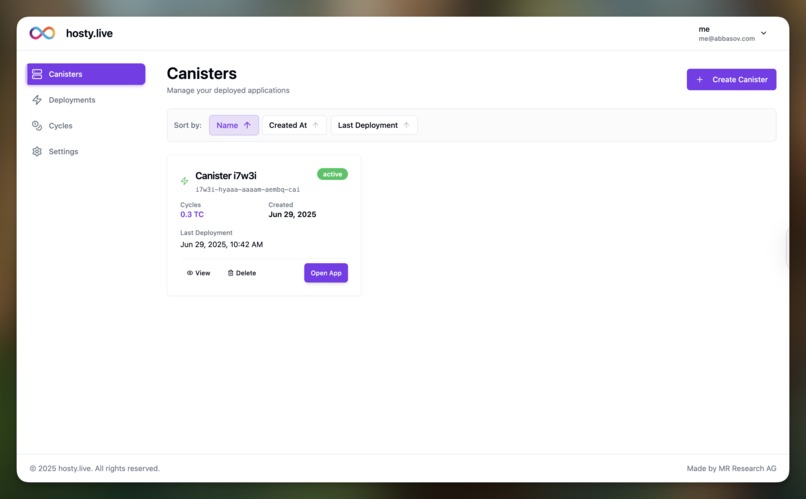 Hosty.live – screenshot 1