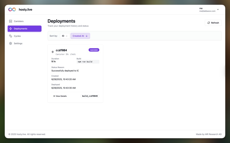 Hosty.live – screenshot 2