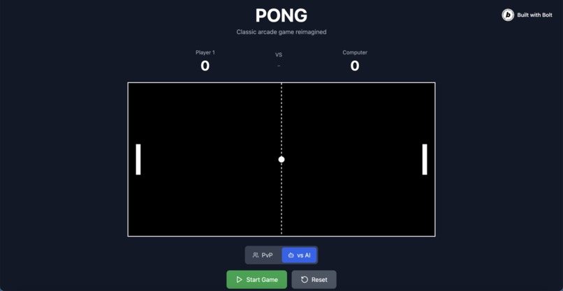 Pong Game – screenshot 1