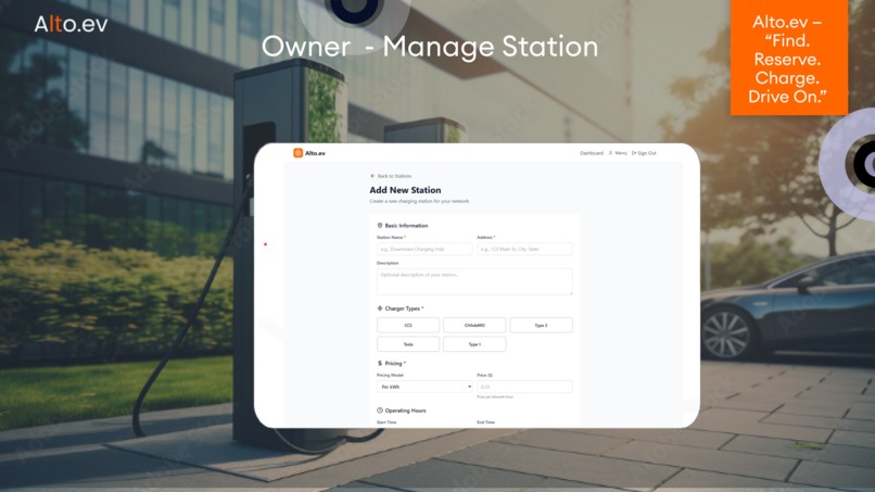 Alto.ev — “Find. Reserve. Charge. Drive On.” – screenshot 2