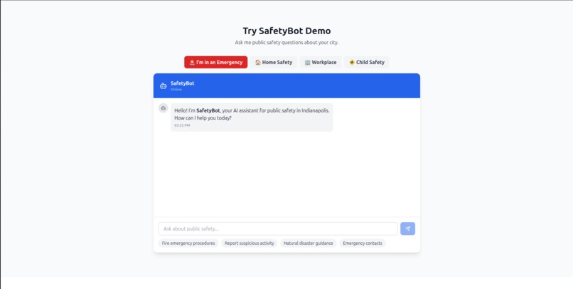 SafetyBot CivicTech Initiative – screenshot 2