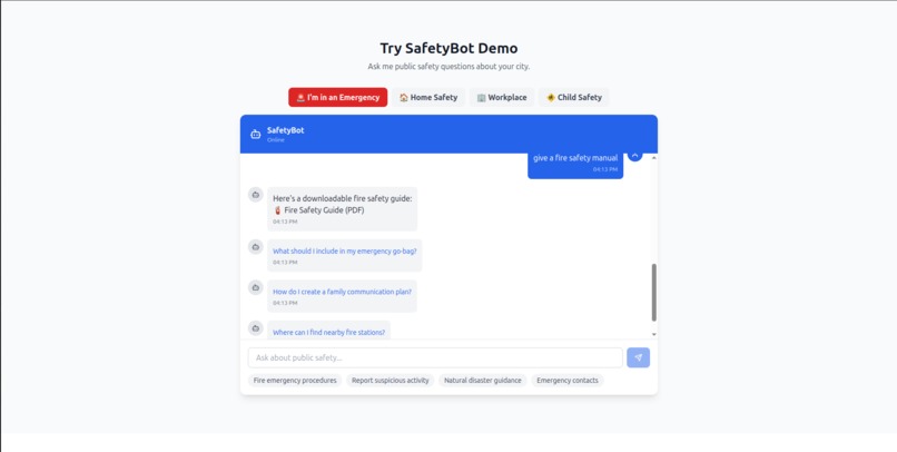 SafetyBot CivicTech Initiative – screenshot 3