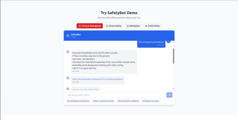 SafetyBot CivicTech Initiative – screenshot 4