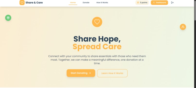 Share and Care – screenshot 1