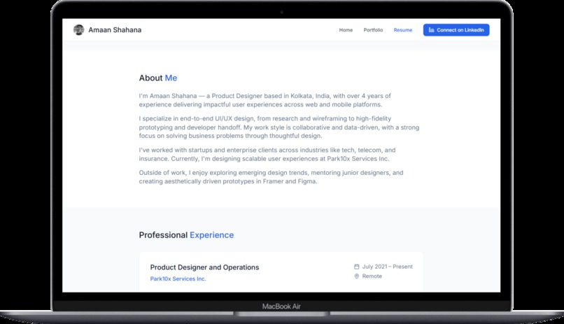 Amaan Portfolio - Resume – screenshot 3