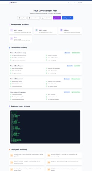DevPlan.ai — From idea to plan in 1s – screenshot 3