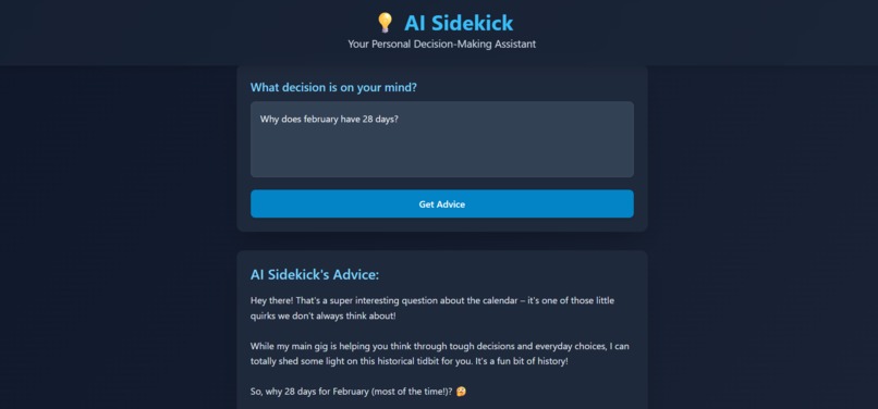 AI Sidekick for Everyday Decisions – screenshot 1