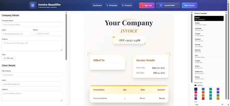 Invoice Beautifier  – screenshot 6