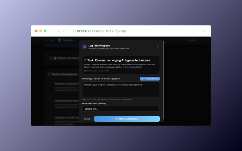 Taskway – screenshot 2