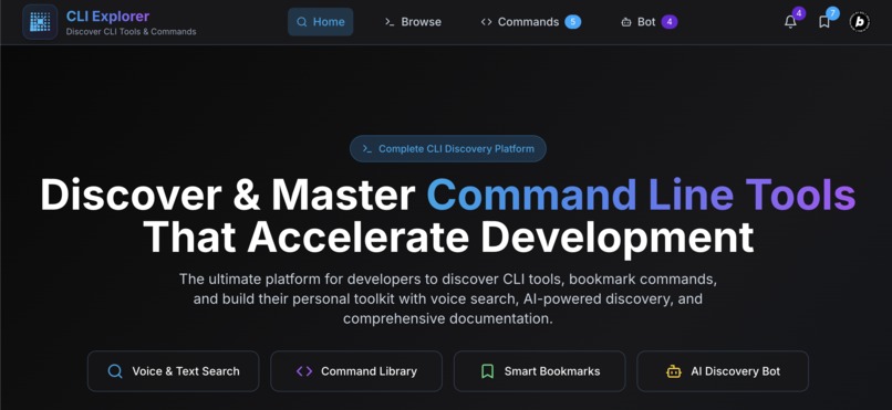 CLI Explorer – screenshot 1