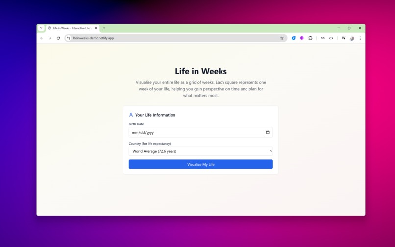 Life in Weeks – screenshot 1