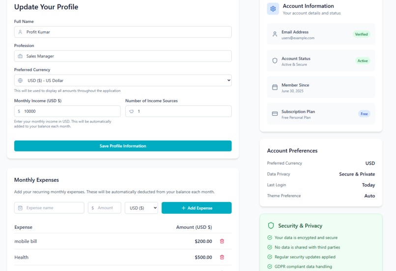 Monefi personal finance manager – screenshot 3