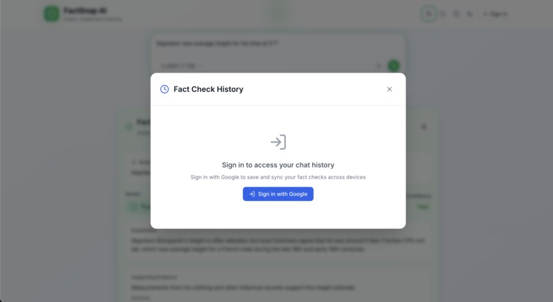 FactSnap – AI Powered Fact-Checking App – screenshot 1
