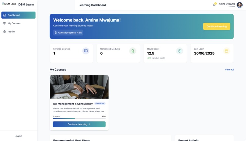 IDSM Learning Platform - One Shot Prompt – screenshot 3