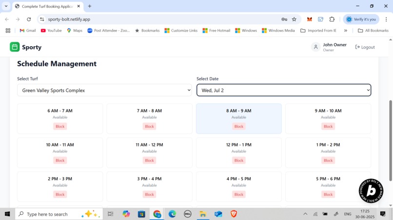 Sporty - Sport Turf booking application – screenshot 1