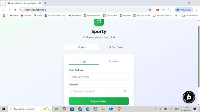 Sporty - Sport Turf booking application – screenshot 2