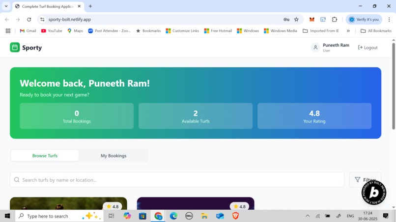 Sporty - Sport Turf booking application – screenshot 5