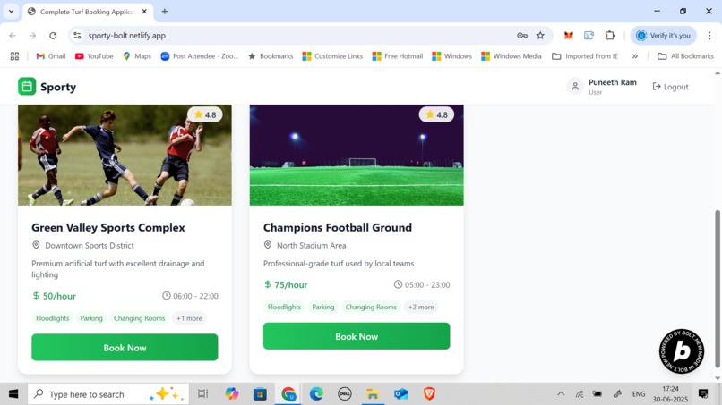 Sporty - Sport Turf booking application – screenshot 6