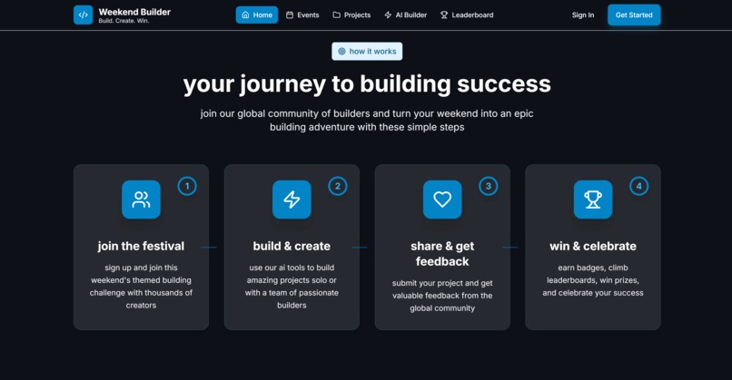 Weekend Builder – Turn Weekends into Global Hackathons – screenshot 2