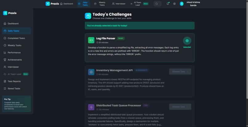 praxis – screenshot 3