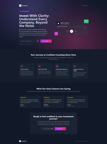 InvestCast – screenshot 1