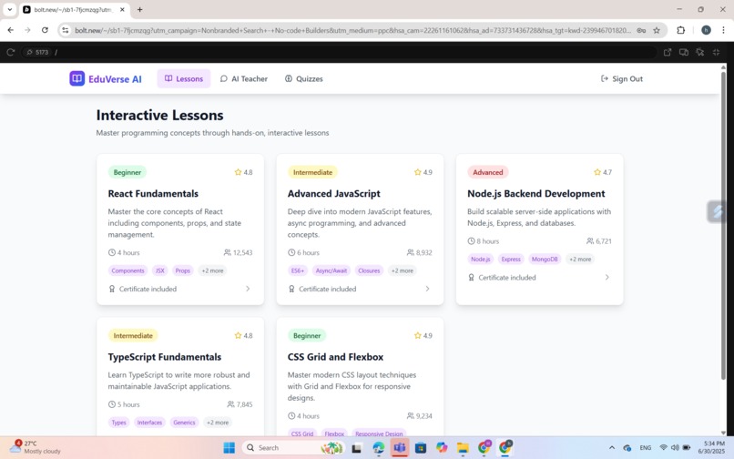 EduVerse AI–Your Personalized AITeacher for Smarter Learning – screenshot 4