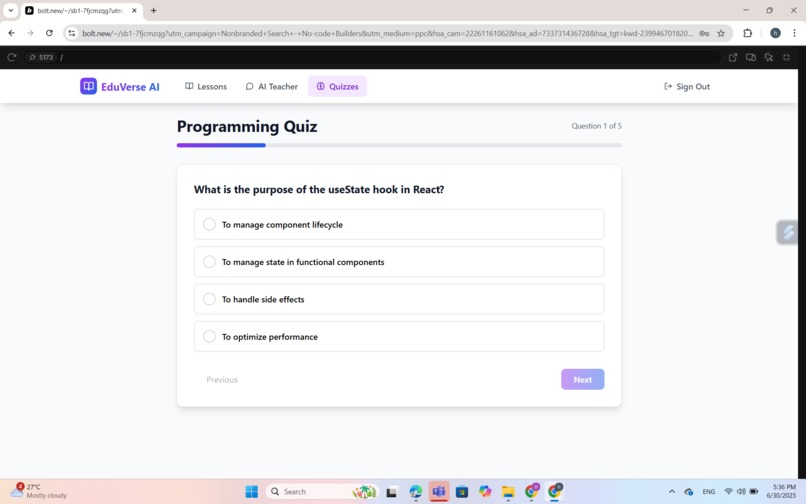 EduVerse AI–Your Personalized AITeacher for Smarter Learning – screenshot 6
