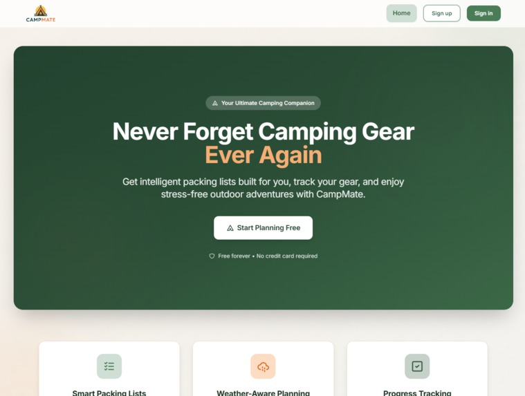 CampMate – screenshot 1