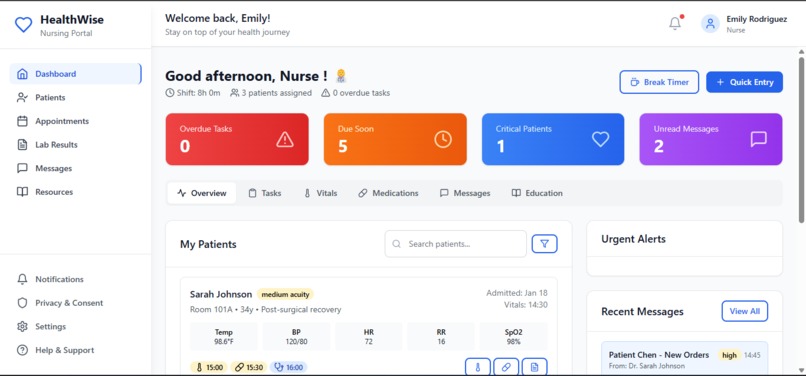 HealthWise Application – screenshot 3